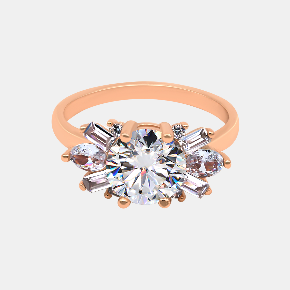 【801】First Snowfall Moissanite Ring