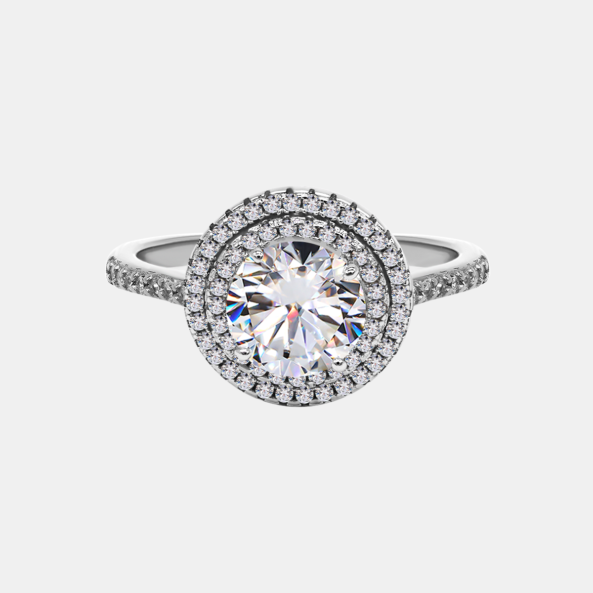【808】Sunlit Winterland 2CT Moissanite Ring