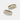 【737】"Entwined" Channel-tapered Gold-plated Emerald Cut Moissanite Couple Bubble Rings