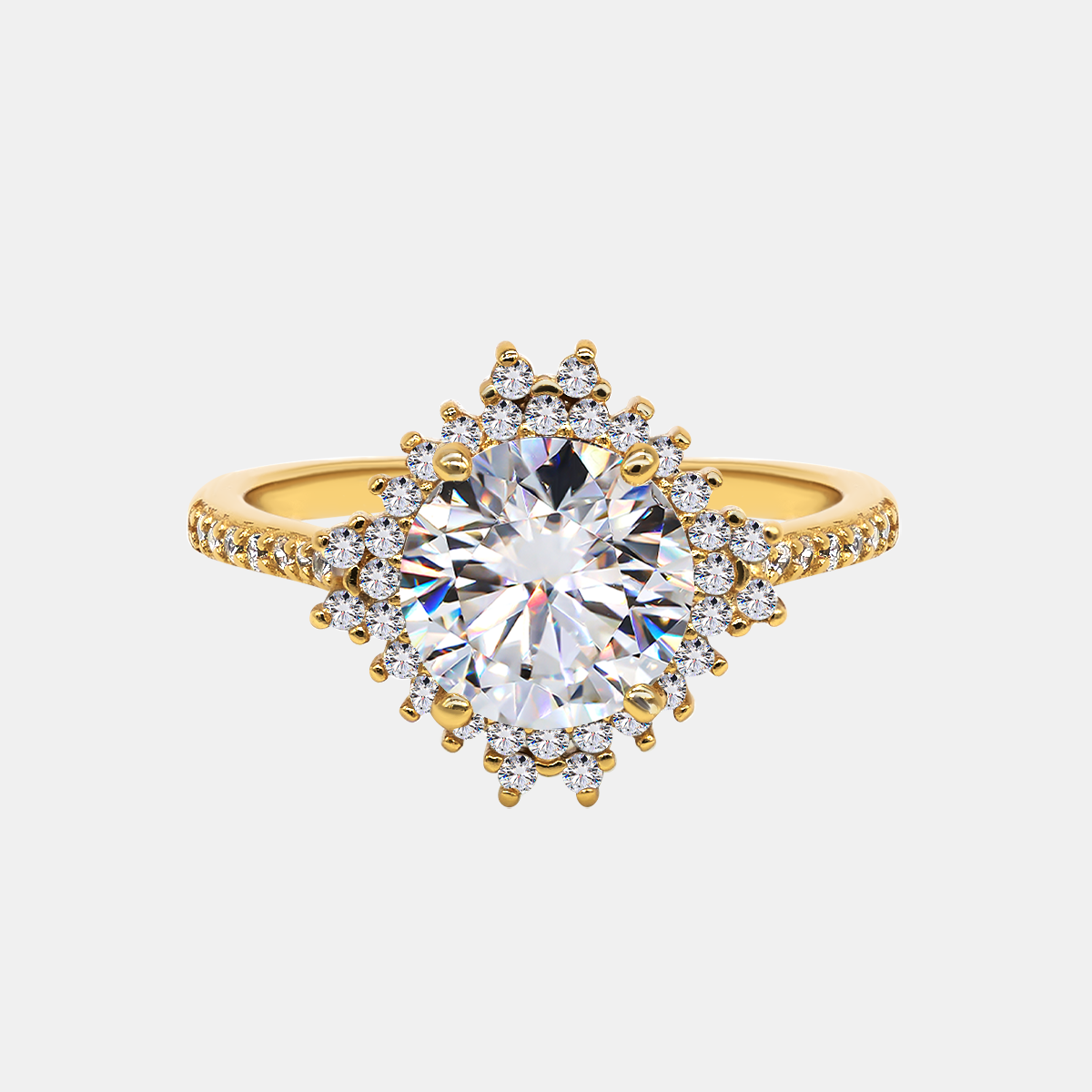 【802】Winterland Sunset 2CT Moissanite Ring