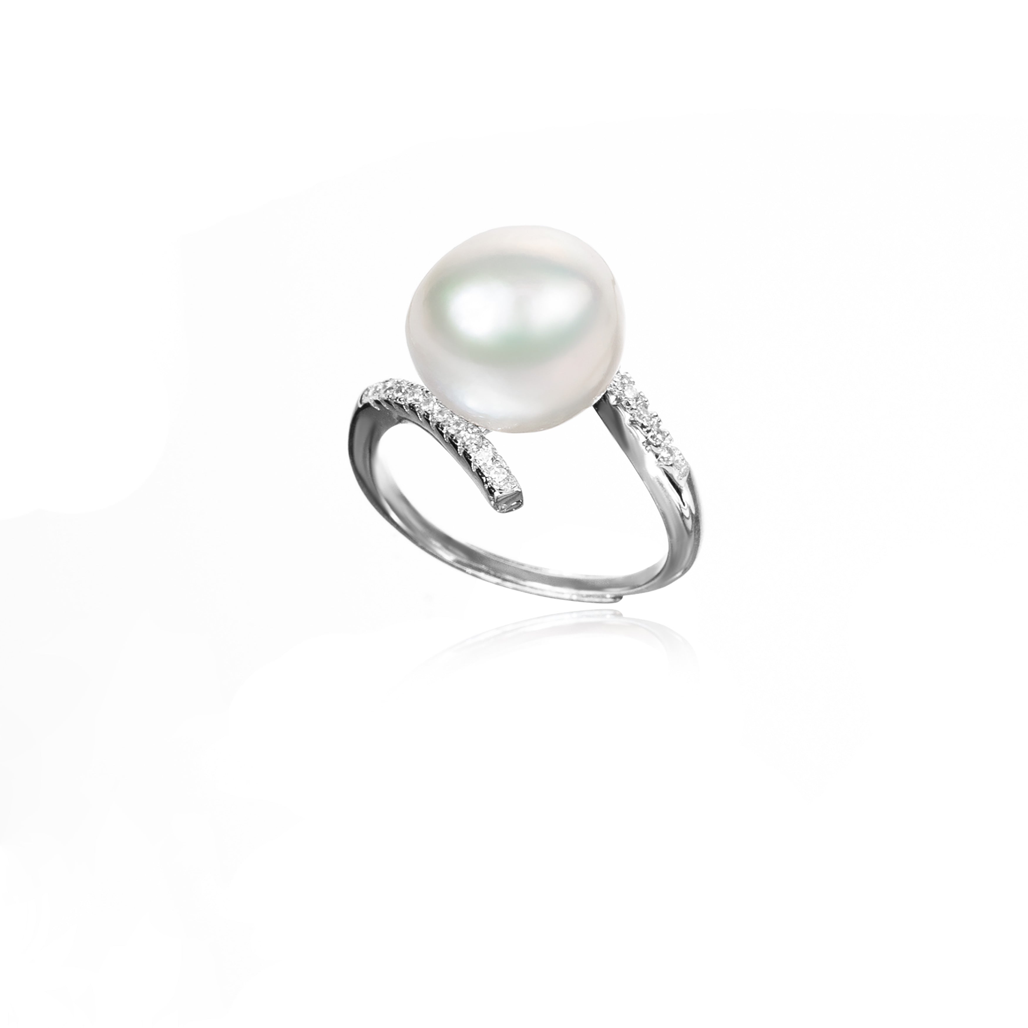 【605】 11-12mm Baroque Pearl Ring