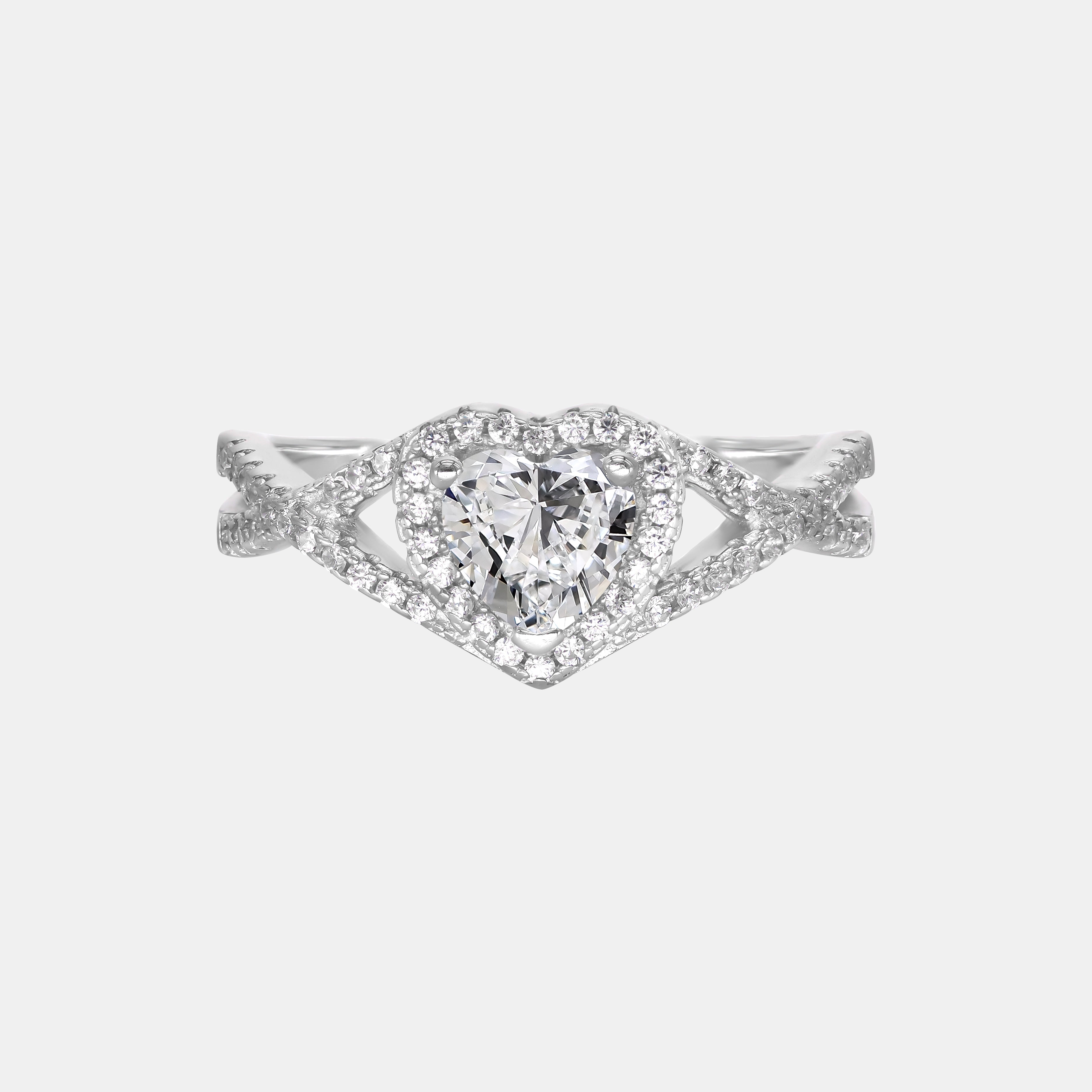 【#296】925 Sterling Silver Sakura Pink Moissanite Rings