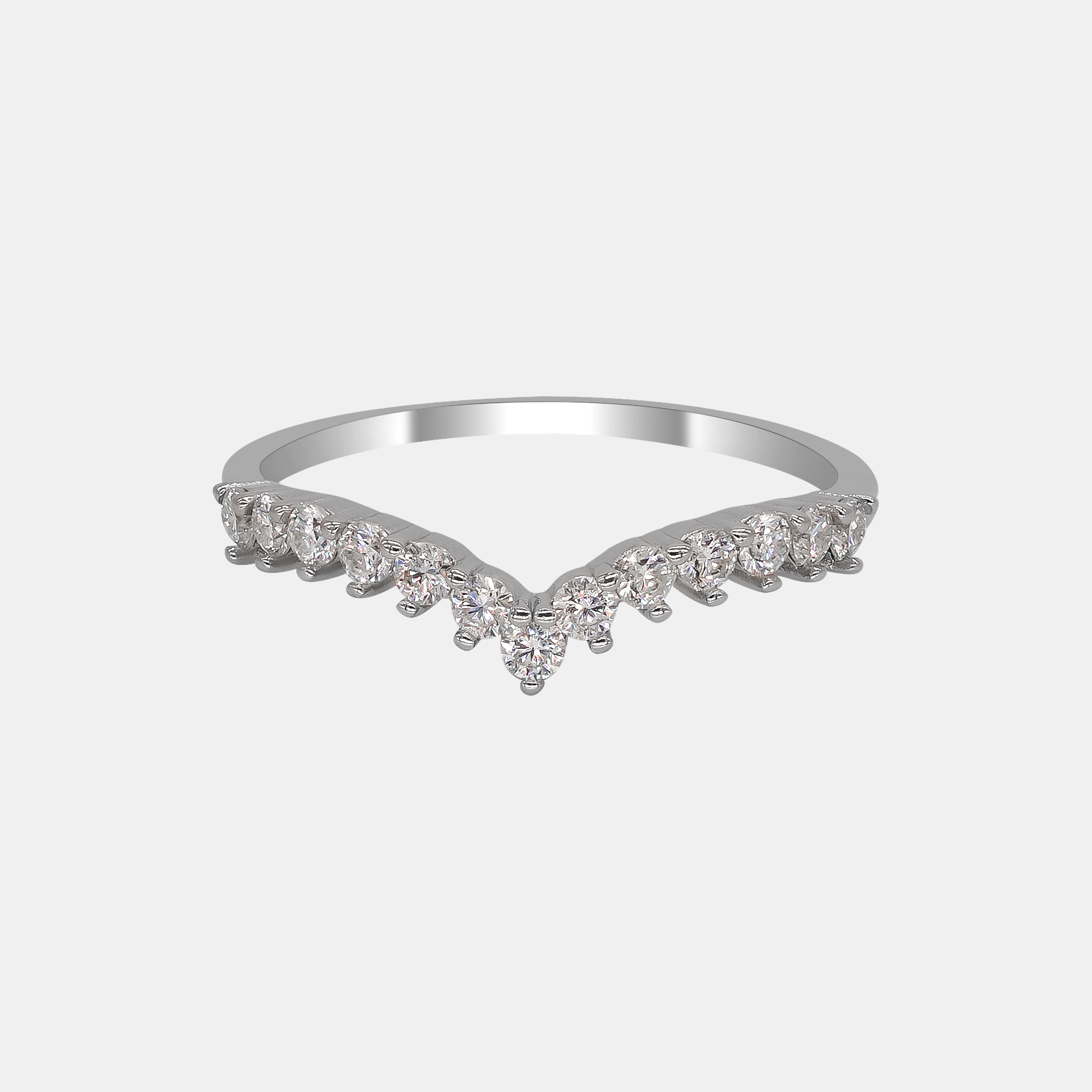 【#265】Luxurious Moissanite V-Band
