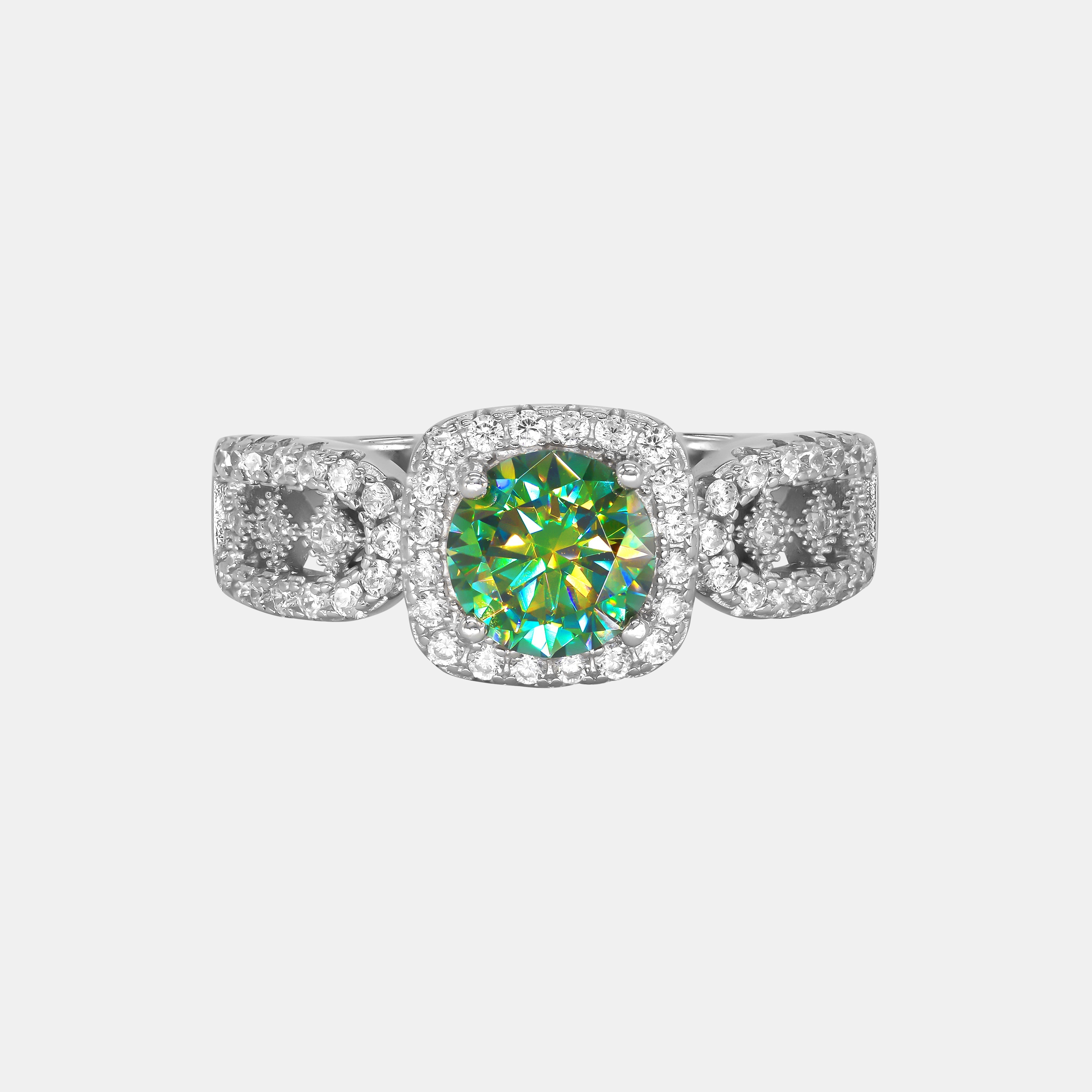 【#290】1CT 925 Sterling Silver Moissanite Ring