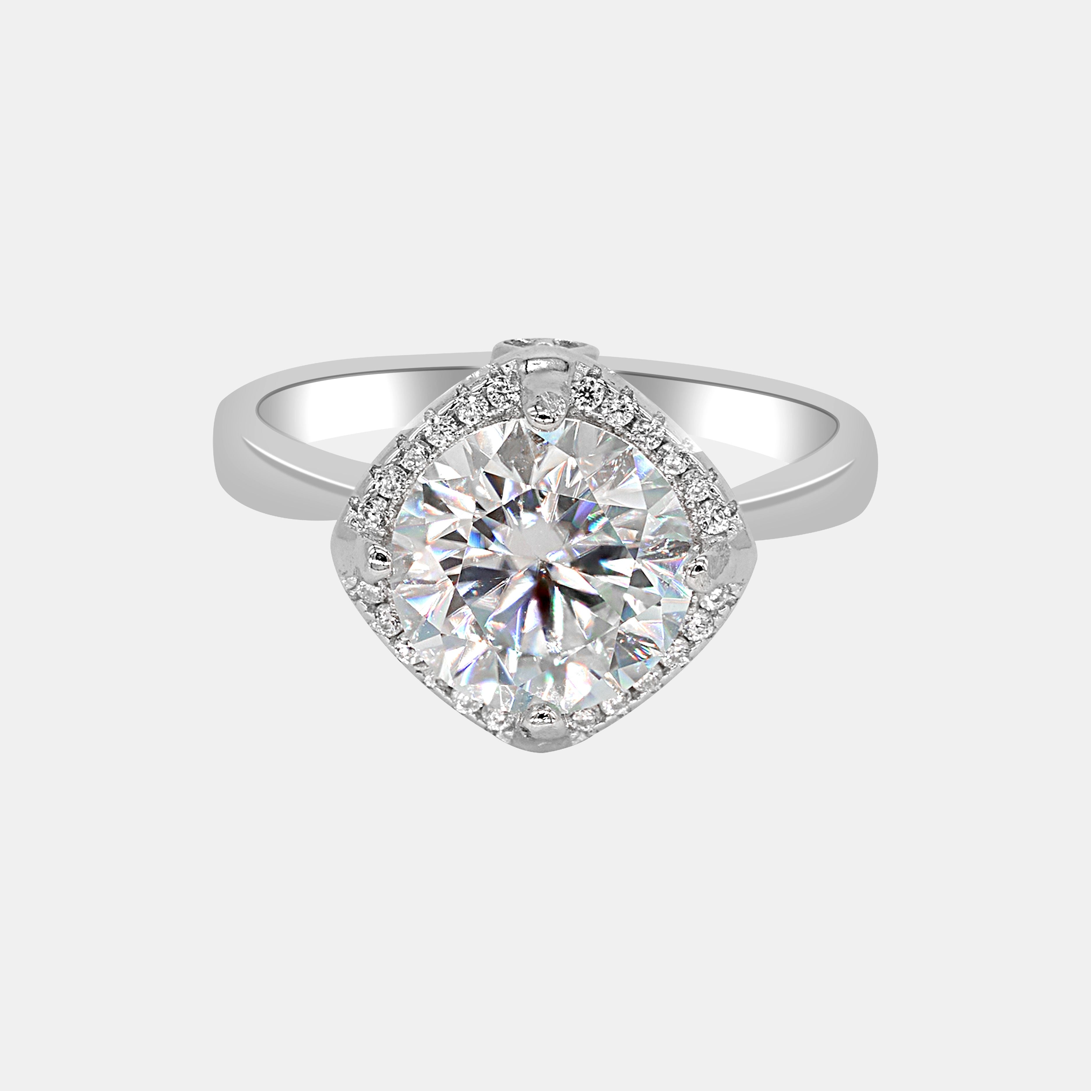 【#225】3CT 925 Sterling Silver Moissanite Ring