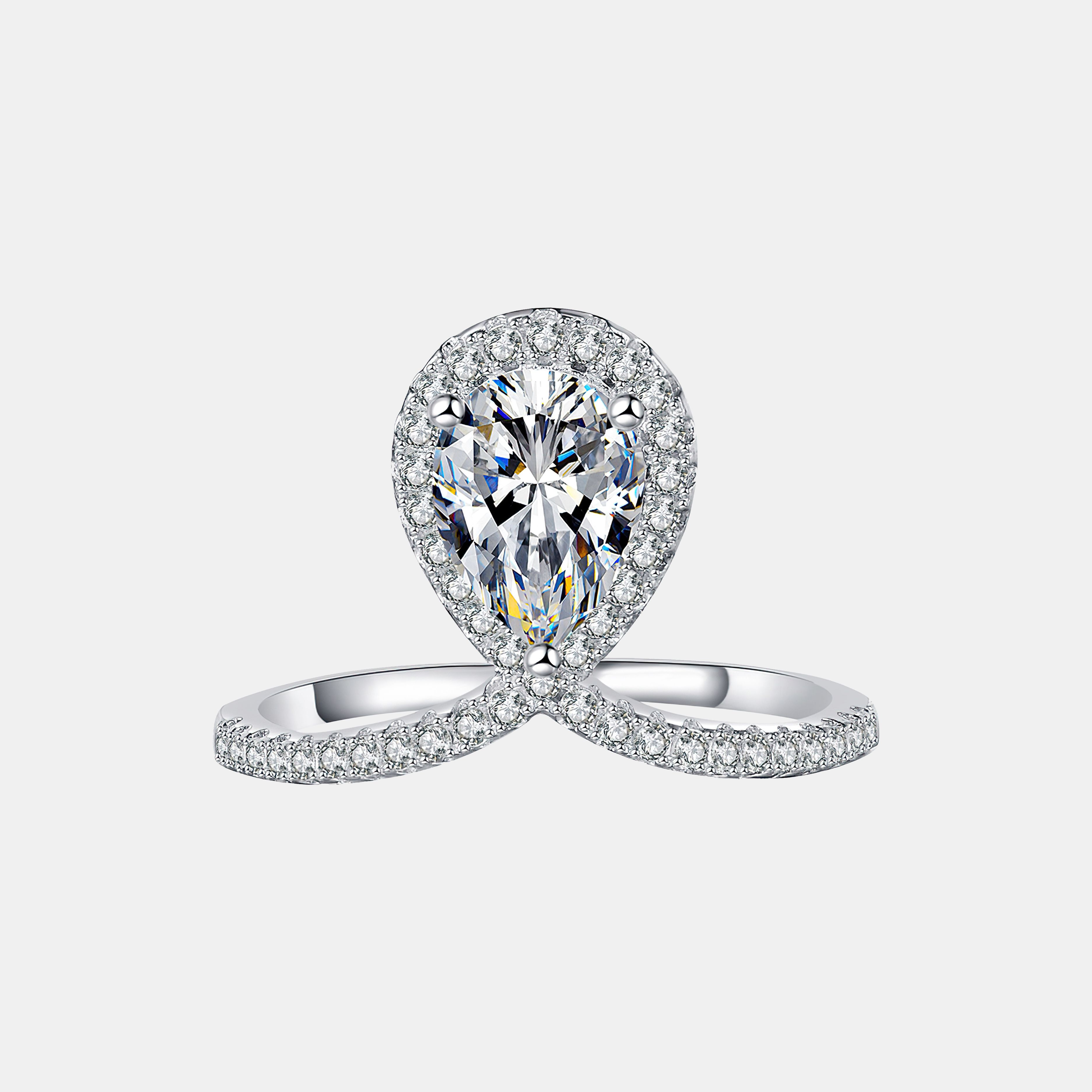 【#200】925 Sterling Silver Moissanite Rings