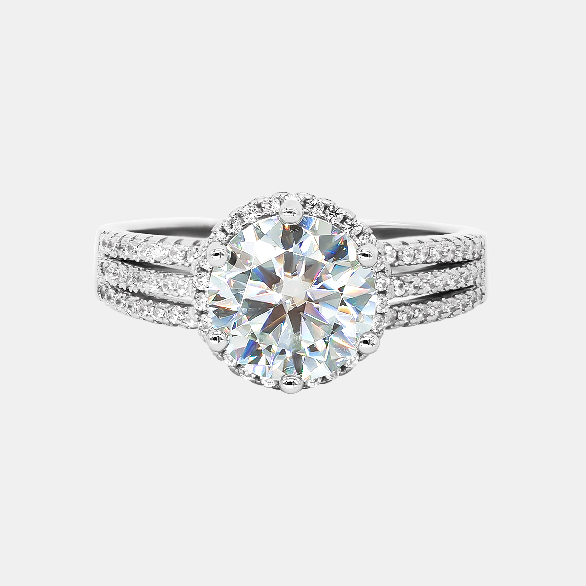 【#229】3CT 925 Sterling Silver Moissanite Ring