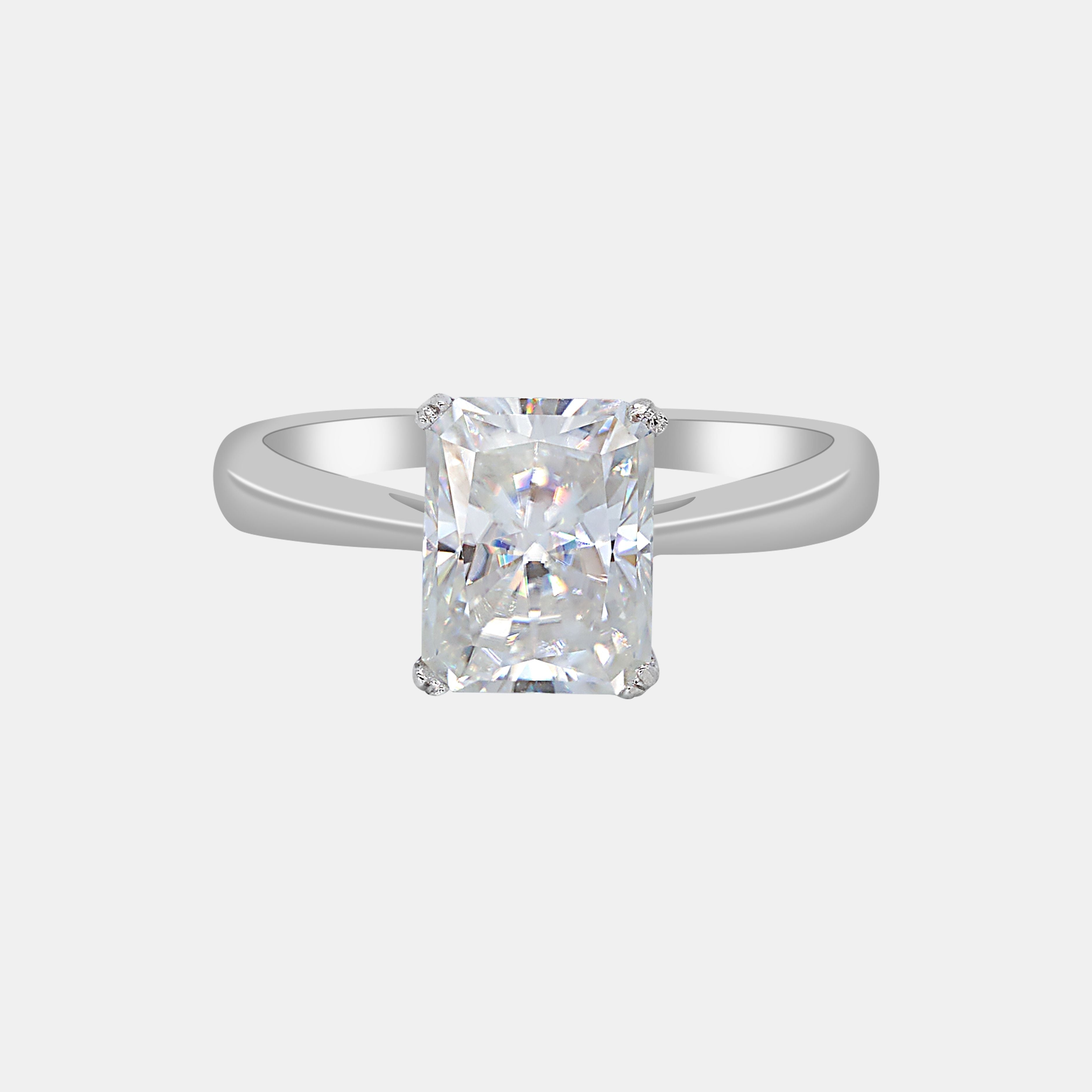 【210】3CT 925 Sterling Silver Moissanite Ring